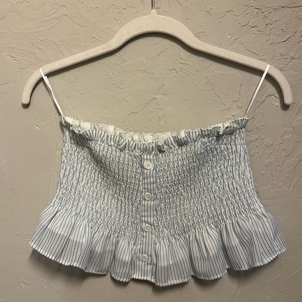 Skylar + Madison Striped Cropped Sleeveless Top - small